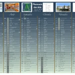 visuel d'un calendrier 2027 "Pharmacie des Arts" format A4, verso - personnalisé pour une pharmacie à Pau